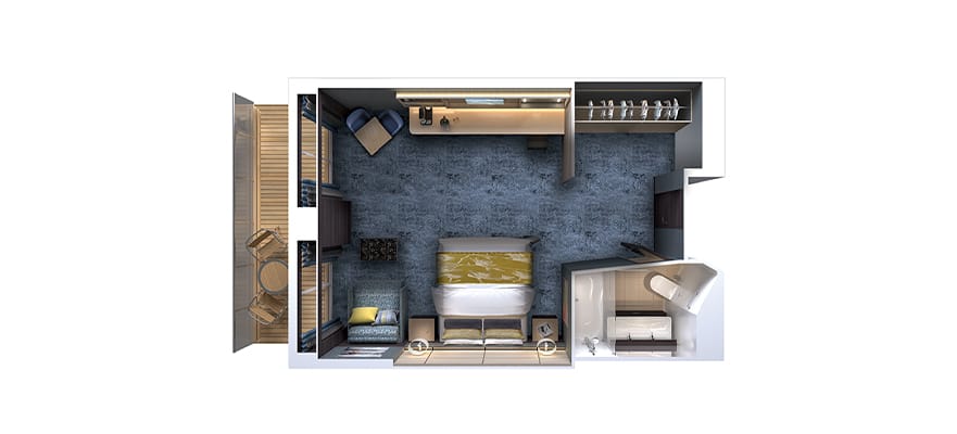 Penthouse Suite with Balcony floor plan